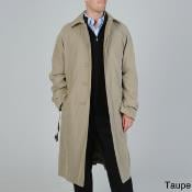  Mens Renny Full-length Belted Raincoat Taupe 
