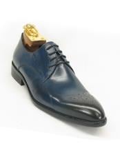  Mens Teal/Charcoal Fashionable Carrucci Lace Up Style Shoe 