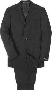  Mens Super 100 Solid BLack 3 Buttons Mens Cheap Priced Business Suits