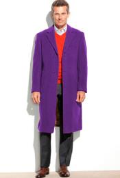  Mens Dress Coat full length  Purple Overcoat ~ Long Mens Dress