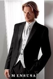 High Quality 3 buttons  Side Vented Super 120s poly~rayon Tuxedo +