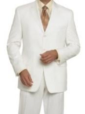  Mens 3 Button Off White  Touch Poly Rayon Wrinkle Touch Super