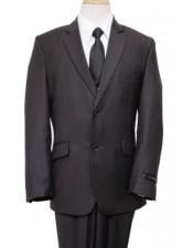  Black Boys Husky Suit Cut Vested Suit 