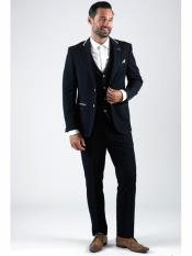  will marc darcy Mens designer suede style blue checkered check pattern blazer