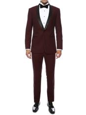 HEFASDM Mens Fashion Lapel Pockets Formal Suits Jacket and Trousers 