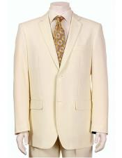  Mens Vitali  Authentic 2 Button Cream Slim Fit Suit