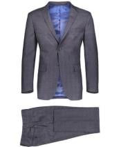  Style#-B6362 Mens Gray Slim Fit 2 Button Suit Blazer