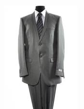  Mens Gray  Two Button Suit