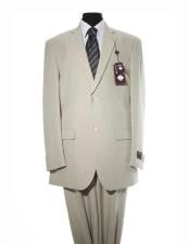  Mens 2 Button Solid Ivory Modern Fit  Suit