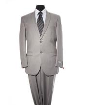 Mens Light Grey 2 Button 2 Piece Suit