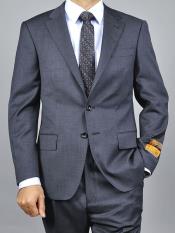  Authentic Alberto Nardoni Brand Hand Pick Stitching Mens Medium Grey Double Vent 2 Button Slim Fit Wool Suit