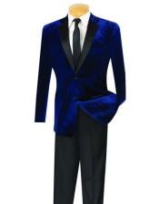  Style#-B6362 Mens Navy Velvet Tuxedo Suit