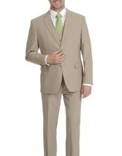  Brand: Caravelli Collezione Suit - Caravelli Suit - Caravelli italy Caravelli Mens  2 Button Tan Vested Slim