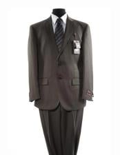  Mens 2 Button  Taupe Pinstripe Pattern Suit