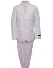  Cut Boy Kids Sizes Suit 2 Button Style Vested White Suit
