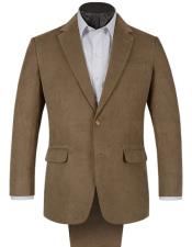  Mens Corduroy Suit Mens 2 Buttons  Corduroy Beige Suit Single Pleated
