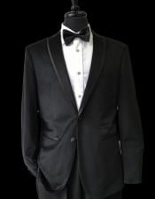  Style#-B6362 Mens Trimmed Lapel Velvet Tuxedo 2 Buttons Black