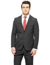  West End Mens Two Buttons  Young Look Black Slim Fit Suit