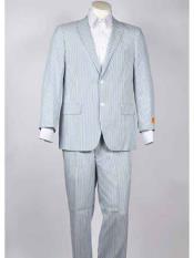  Mens Pinstripe 2 Button Suit