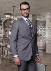  2 Button Charcoal Suit with a