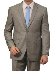  Mens 2 Button Front Closure Slim Fit Suit Light Grey 
