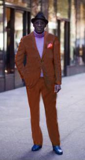  Classic Ultra Smooth 2 Button & Cotton Suit Copper ~ Rust 
