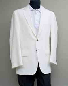  Style#-B6362 Mens White 2 Button Designer Mens Dress blazers Sale - Wool