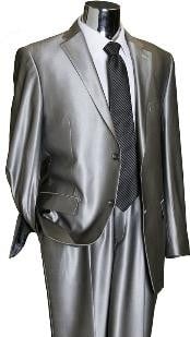 shiny silver suit
