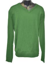  Mens K Green V Neck Long Slevee Sweater set Available in Mens