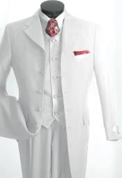  Mens 3 Piece Fashion Suit - Vested 3 Piece Zoot Suit 