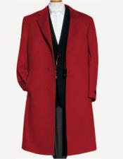  Mens Dress Coat Red Finest Grade Overcoat ~ Long Mens Dress Topcoat