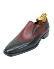 Black-Burgundy-Color-Leather-Shoes