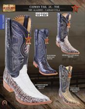  Altos 3X Toe Genuine caiman ~ World Best Alligator ~ Gator Skin Tail Mens Western Cowboy Boots