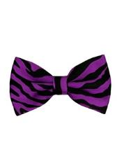  Zebra Print Design Purple and Black Bowties