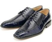 Men’s Classic Navy Blue Shoes with Leather Sole – Buy Online