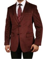  Priced Online Burgundy ~ Maroon Suit ~ Wine Color Luxurious Velvet Highlights Mens blazer