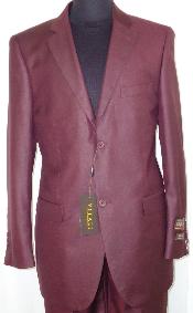 2 button burgundy suit