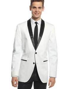 white blazer with black lapel