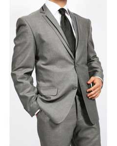 
SKU#RR5M Tapered Leg Lower Rise Pants & Get Skinny Grey ~ Gray 2 Piece 2 Button Slim Suit With Black Edging Tuxedo 