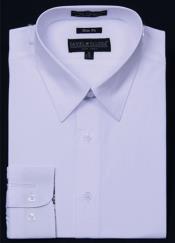   
SKU#KA5678 Men's Slim Fit Dress Shirt - White Color  