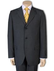 SKU GB77 234 Buttons Mens Dress Business Charcoal Gray 100 Wool Super year round Wool Suit 