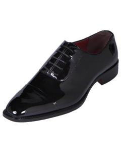 Black and white dress shoes