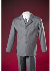 Grey pinstripe suit