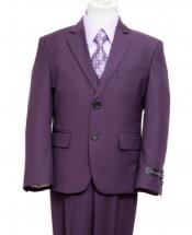 SKU#PN-70 2 Button Front Closure Boys Suit Very Dark Purple $79 