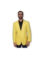  COTTON RAYON Summer Light Weight Linen Fabirc Blazer ~ Sport coat ~ Jacket Yellow 