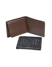  Genuine Exotic Animal Skin Ferrini Genuine Hornback Crocodile Card Holder Wallet BlackBrown 