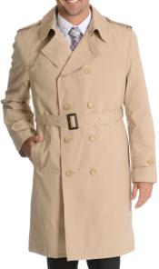 SKU#LP624 Blu Martini Double Breasted Trench Coat Black