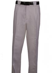 SKU#SE27 Mens Veronesi Wide Leg Pleated Pant With Lining White