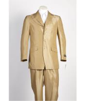 SKU#SS-8625 SKU#SS-8416 Mens 4 Button Single Breasted Camel ~ Gold ~ Mustard ~ Yellow ~ Bronz Suit 
$175