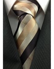  Mens Necktie Woven Natural Gradient Gold Bronze ~ Camel  Unique Pattern